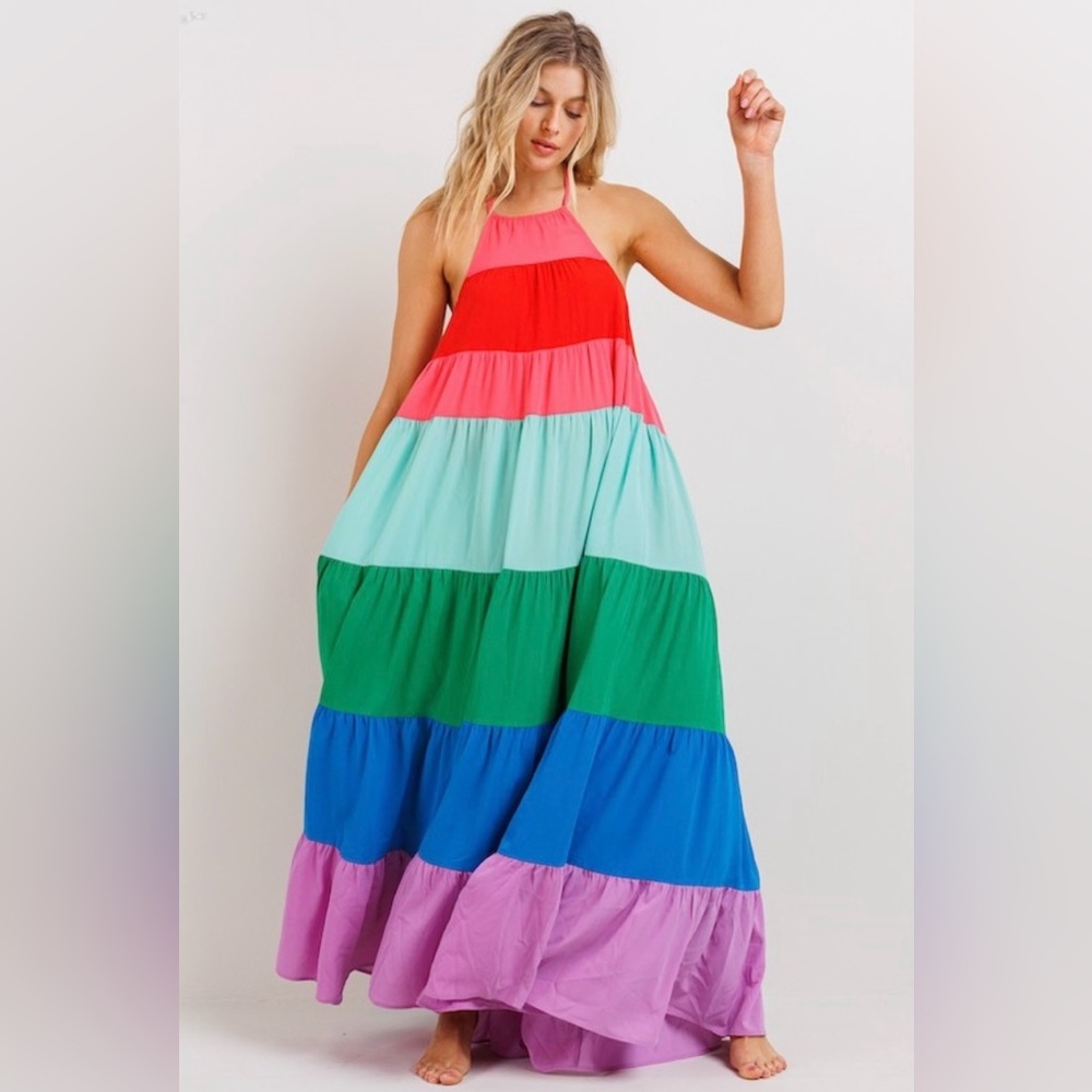 Rainbow Maxi Dress